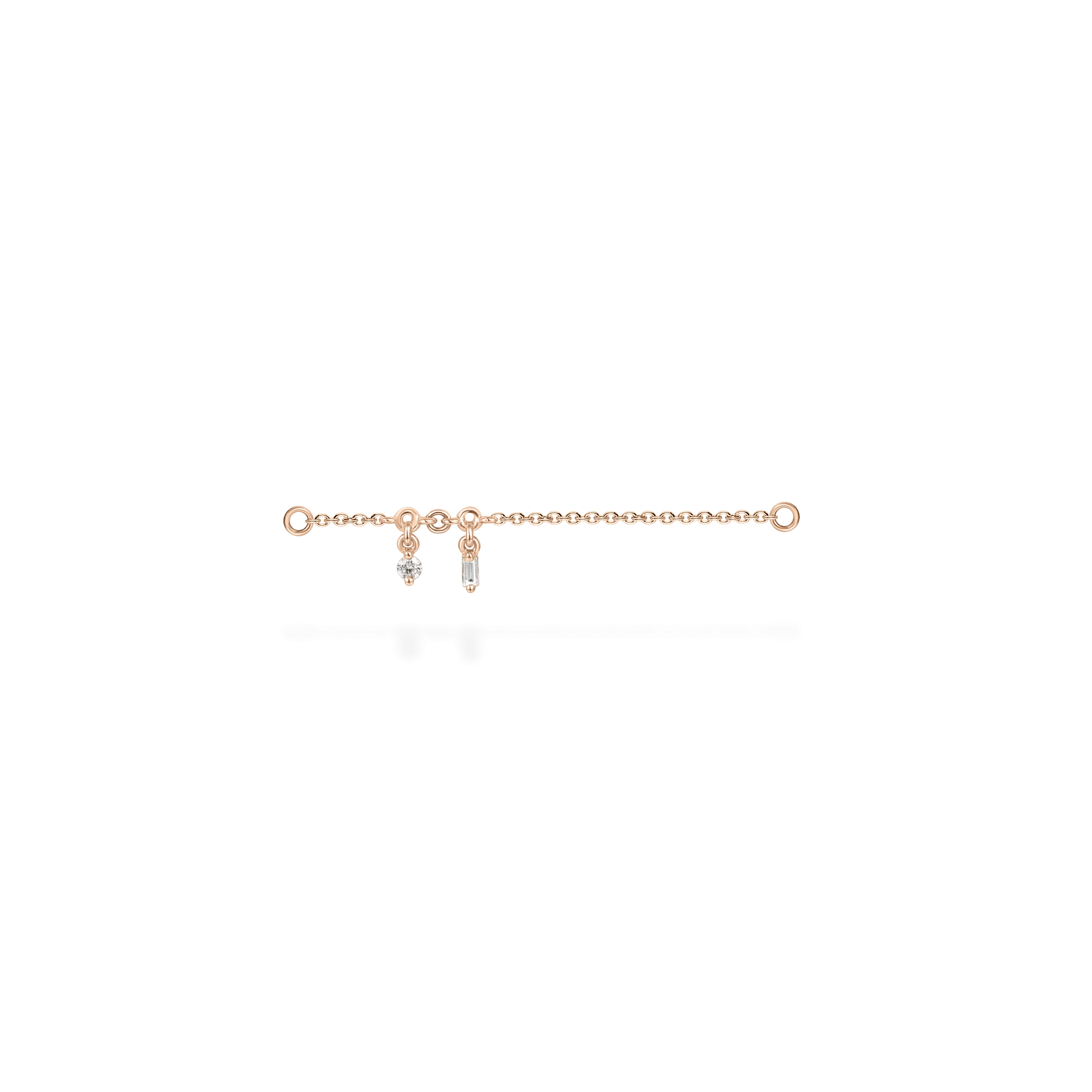 Baguette bliss diamond chain earring attachment